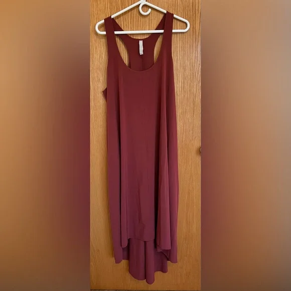 Athleta Sleeveless Travel Maxi Dress Size XL Maroon - Picture 3 of 10